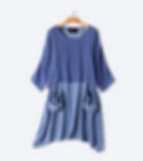 Blue Pinafore Denim Dress